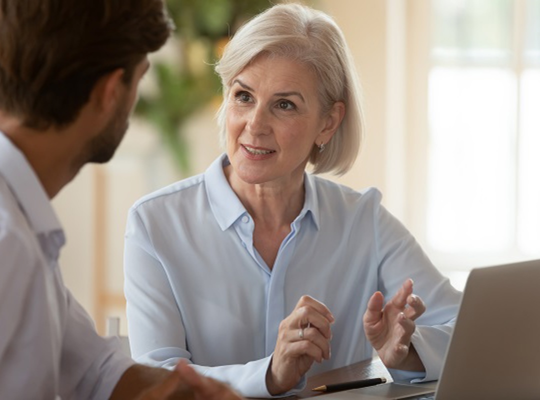 Person Discussing Work 400X600