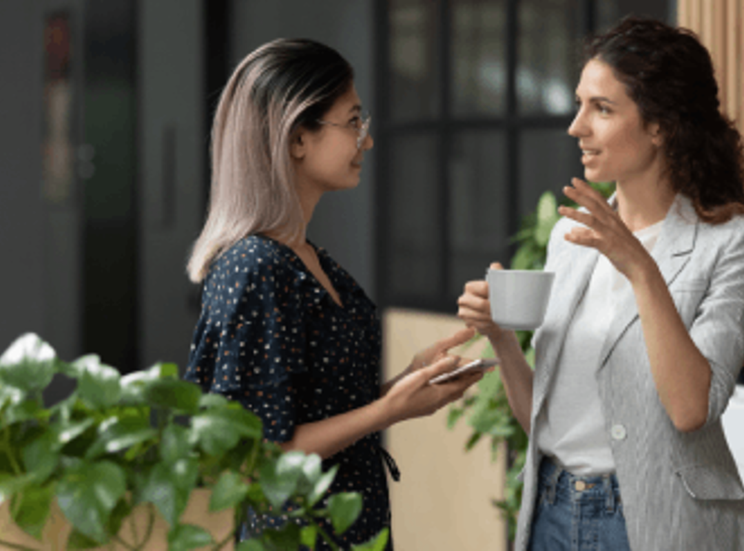 Two People In Discussion